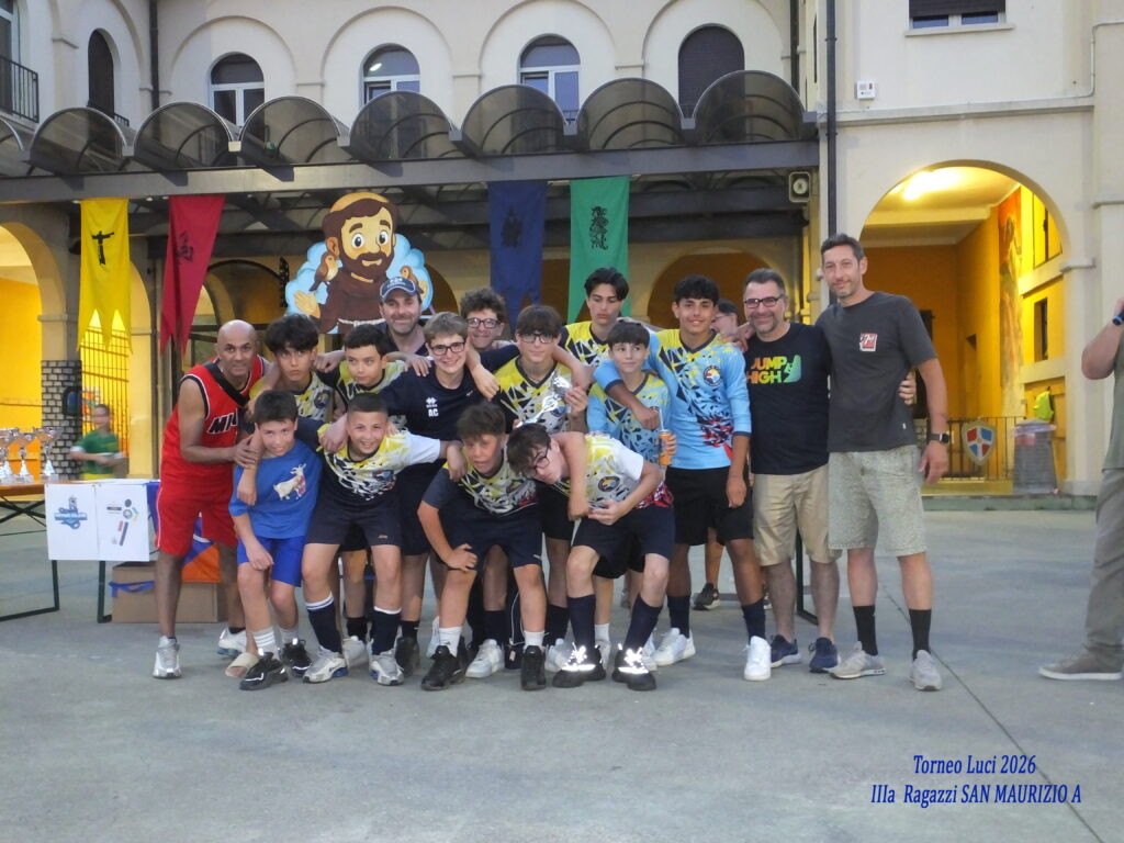 Torneo LUCI 2026 » comunitasportivasanmaurizio Torneo Luci 2026 IIIa U14 SAN MAURIZIO A1